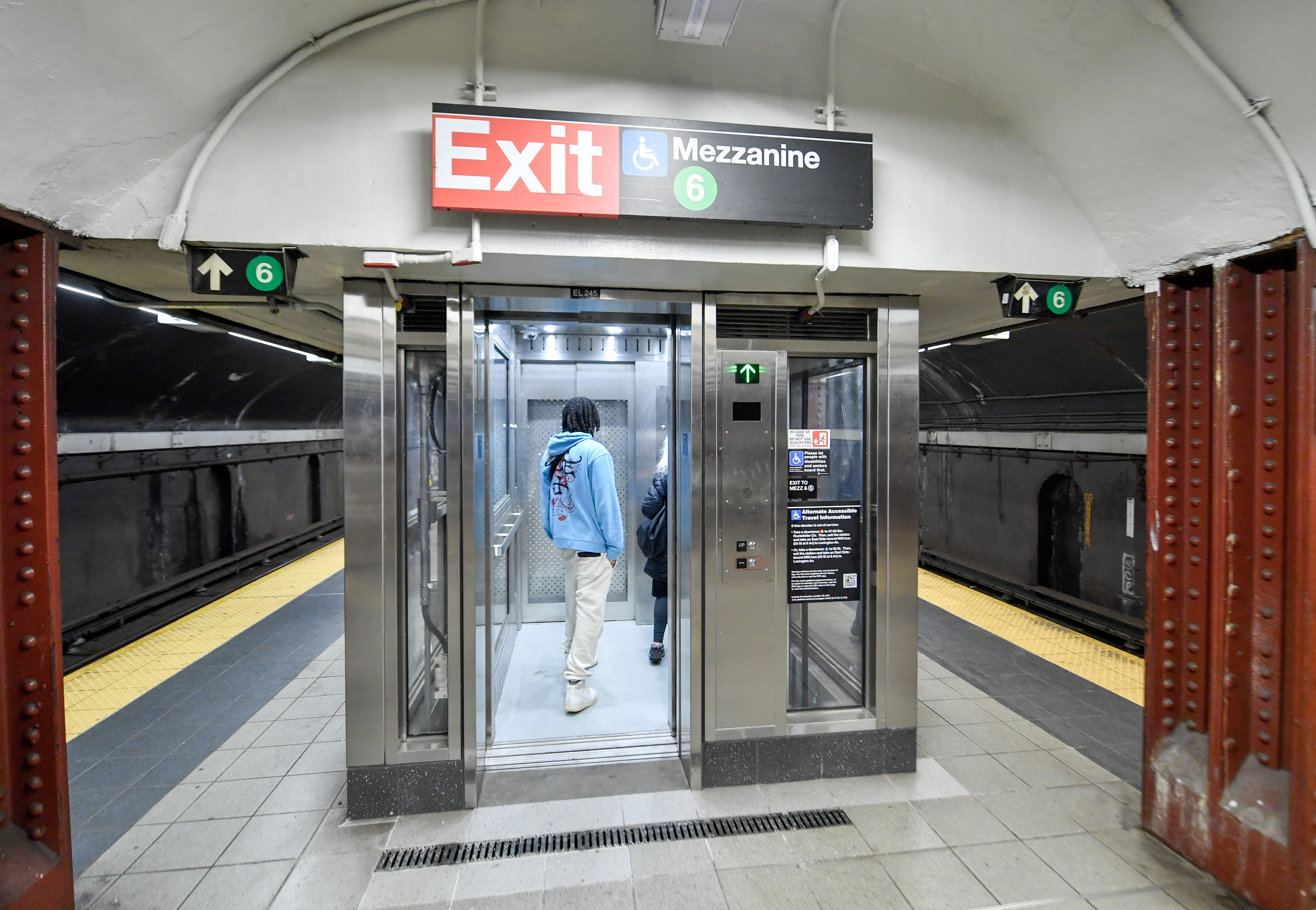 Replacement elevator EL245 at Lexington Av/51-53 Sts station on the E/F/6 lines on Monday, Mar 30, 2026.