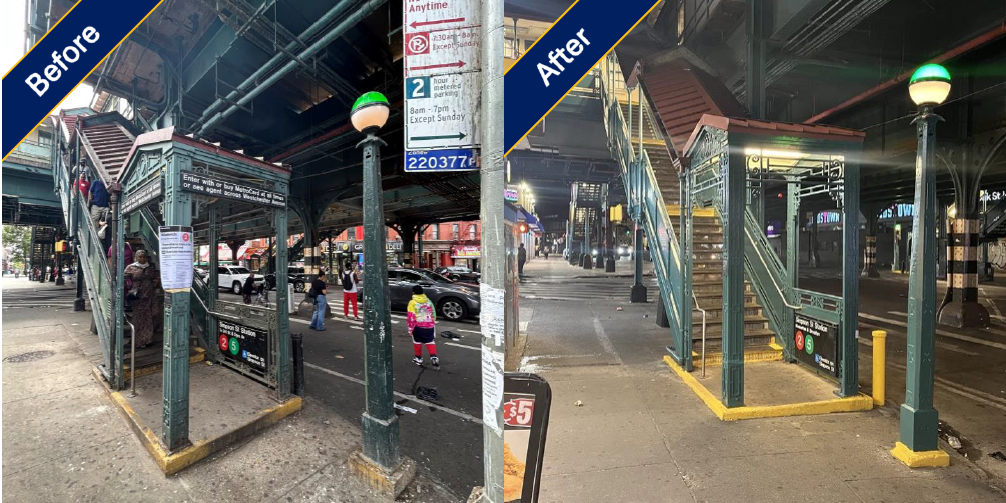repainted entrance at the Simpson St 2/5