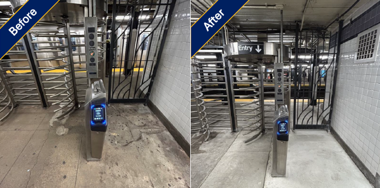 before and after of flooring refurbishment