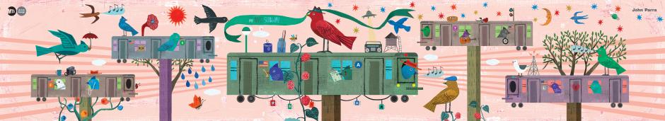 John Parra, Birdhouse Subways, 2020
