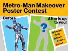 A metro-man contest flier