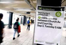 MTA Leadership Welcome G Train Customers Following Signal Modernization Work