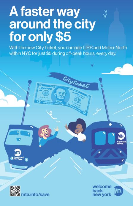 ICYMI: Money in Your Pockets: Governor Hochul Announces MTA Customer Savings Surpasses $100 Million With Commuter Railroad CityTicket Expansion