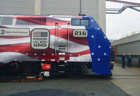 Metro-North Railroad Honors Veterans, Unveils Eighth Locomotive in Heritage Series  
