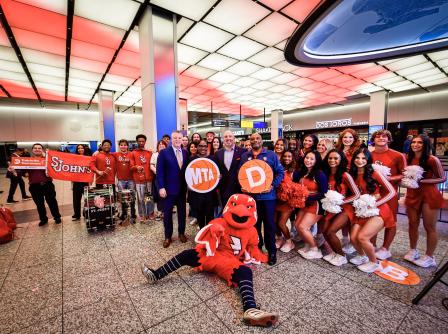MTA Tips Off Big East Tournament Week With St. John’s University at Penn Station 