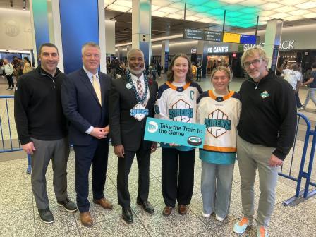 New York Sirens Rally at Penn Station Ahead of First Professional Women’s Hockey Game at Madison Square Garden 
